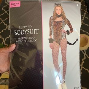 Leopard bodysuit costume with ears and tail